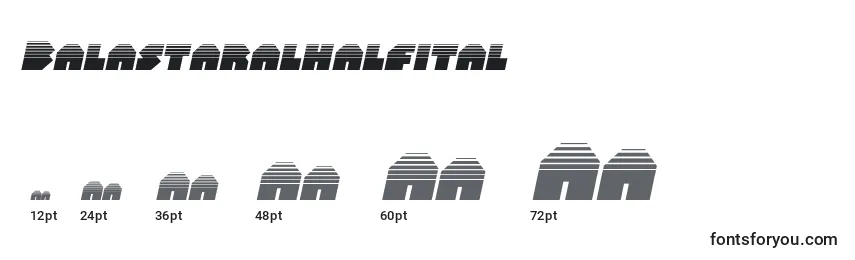 Размеры шрифта Balastaralhalfital