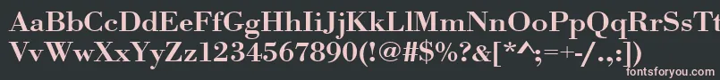 Urwbodonitmedextwid Font – Pink Fonts on Black Background