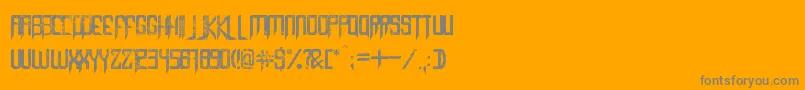 フォントCapellaRockIiiBold – オレンジの背景に灰色の文字