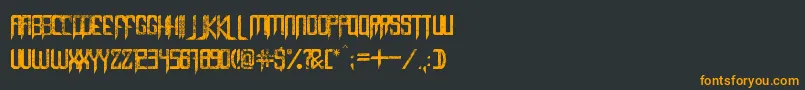 フォントCapellaRockIiiBold – 黒い背景にオレンジの文字