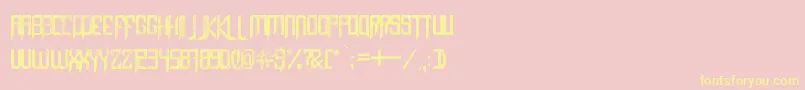 CapellaRockIiiBold Font – Yellow Fonts on Pink Background