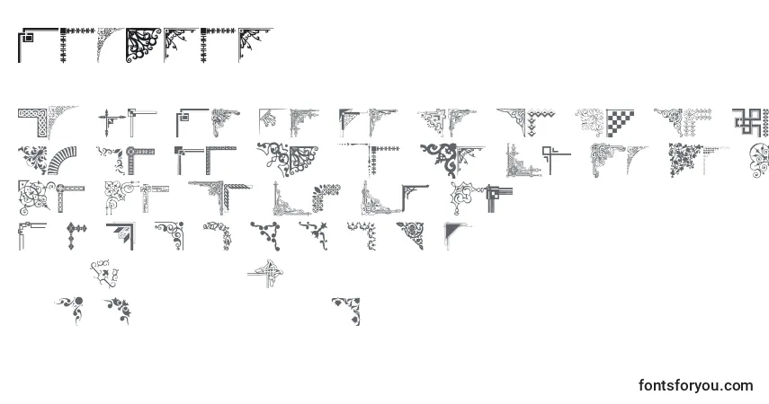 Schriftart Cornpop (47870) – Alphabet, Zahlen, spezielle Symbole