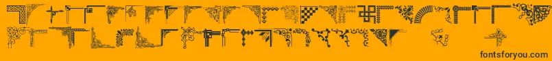 Шрифт Cornpop – чёрные шрифты на оранжевом фоне