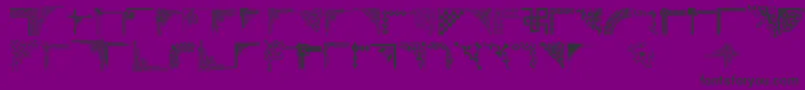 フォントCornpop – 紫の背景に黒い文字