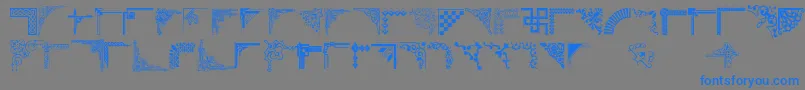 Cornpop-fontti – siniset fontit harmaalla taustalla