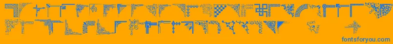 Cornpop-fontti – siniset fontit oranssilla taustalla