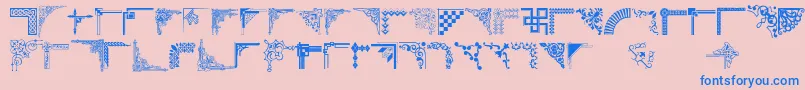 Cornpop Font – Blue Fonts on Pink Background