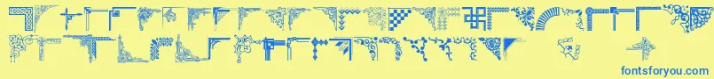 Cornpop-fontti – siniset fontit keltaisella taustalla