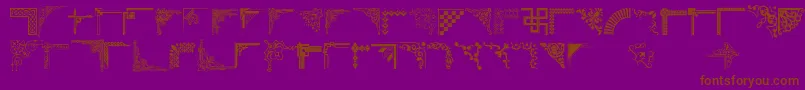 フォントCornpop – 紫色の背景に茶色のフォント