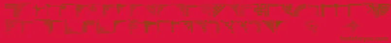 Cornpop-fontti – ruskeat fontit punaisella taustalla