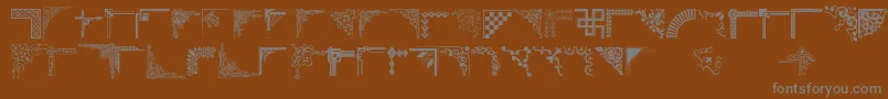 Шрифт Cornpop – серые шрифты на коричневом фоне