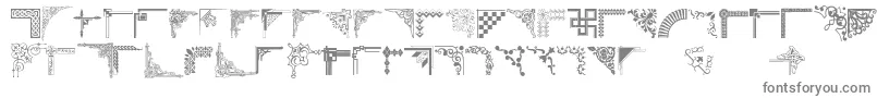Cornpop-fontti – harmaat kirjasimet valkoisella taustalla