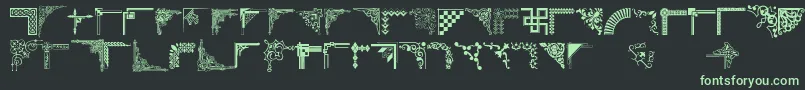 Cornpop-fontti – vihreät fontit mustalla taustalla