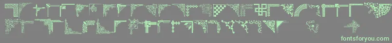 Cornpop-fontti – vihreät fontit harmaalla taustalla