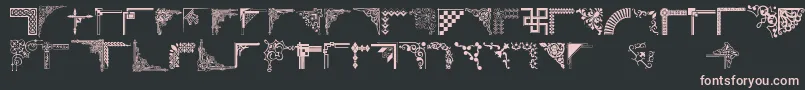 Cornpop-fontti – vaaleanpunaiset fontit mustalla taustalla