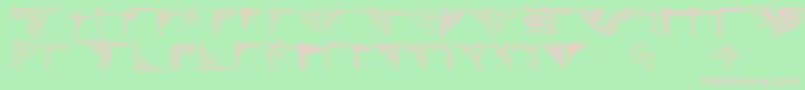 Cornpop-fontti – vaaleanpunaiset fontit vihreällä taustalla