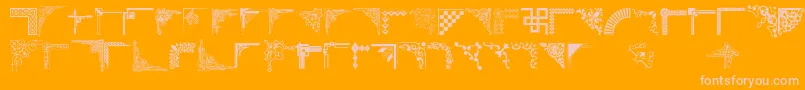 Cornpop Font – Pink Fonts on Orange Background