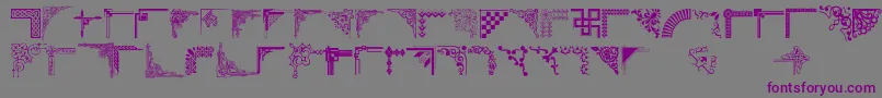 Cornpop Font – Purple Fonts on Gray Background