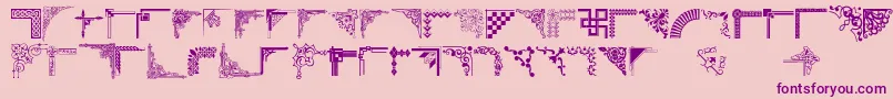 Шрифт Cornpop – фиолетовые шрифты на розовом фоне