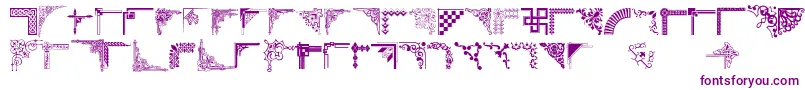 フォントCornpop – 白い背景に紫のフォント