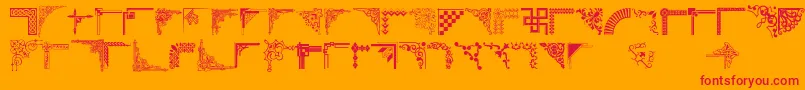 Шрифт Cornpop – красные шрифты на оранжевом фоне