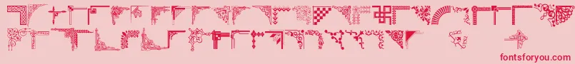 フォントCornpop – ピンクの背景に赤い文字