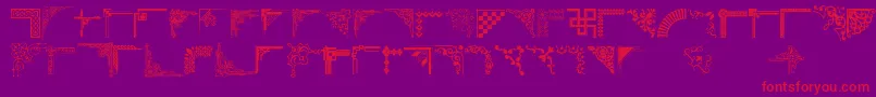 Cornpop-fontti – punaiset fontit violetilla taustalla