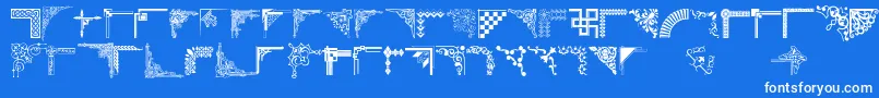 Cornpop Font – White Fonts on Blue Background
