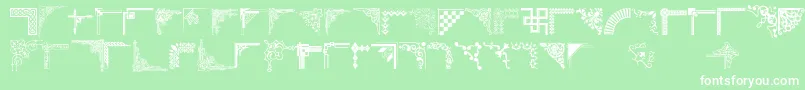Шрифт Cornpop – белые шрифты на зелёном фоне