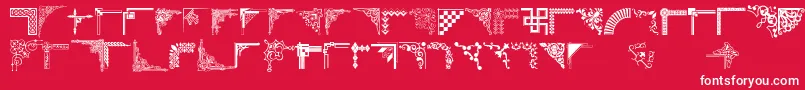 Шрифт Cornpop – белые шрифты на красном фоне