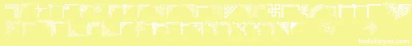 Шрифт Cornpop – белые шрифты на жёлтом фоне