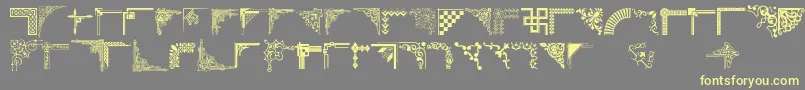 Cornpop-fontti – keltaiset fontit harmaalla taustalla