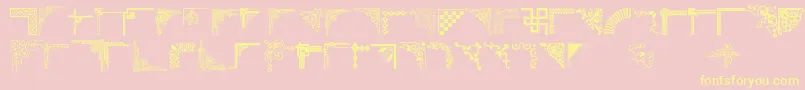 Шрифт Cornpop – жёлтые шрифты на розовом фоне