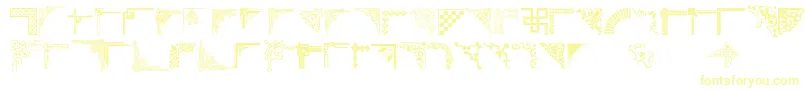 Cornpop-fontti – keltaiset fontit valkoisella taustalla