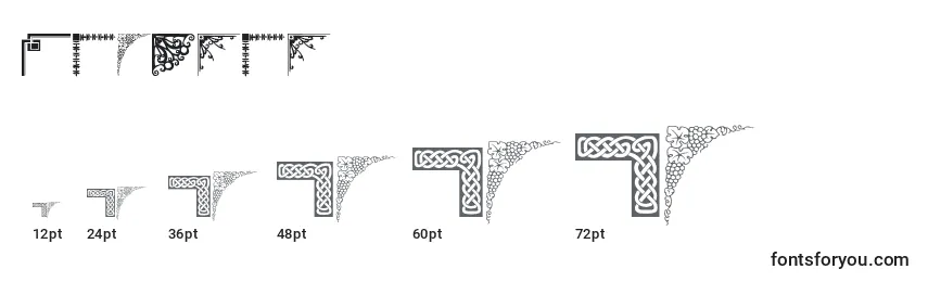 Größen der Schriftart Cornpop (47870)