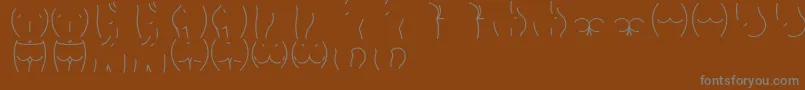 fuente Alphabuttbase – Fuentes Grises Sobre Fondo Marrón