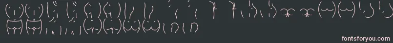 Шрифт Alphabuttbase – розовые шрифты на чёрном фоне