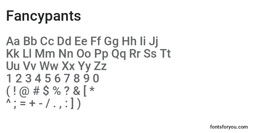 Fuente Fancypants - alfabeto, números, caracteres especiales