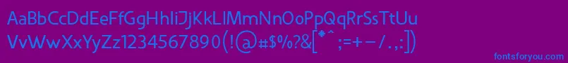 VanloseBooktypeNormal Font – Blue Fonts on Purple Background