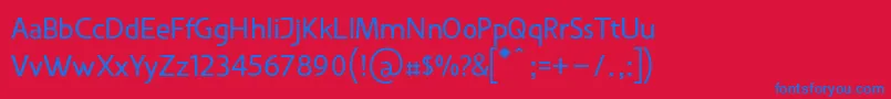 VanloseBooktypeNormal Font – Blue Fonts on Red Background