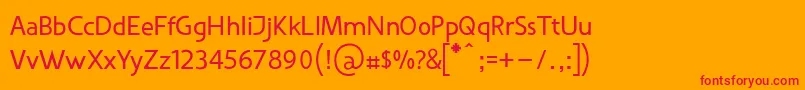 VanloseBooktypeNormal Font – Red Fonts on Orange Background