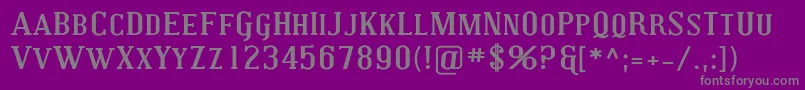 Coving27 Font – Gray Fonts on Purple Background