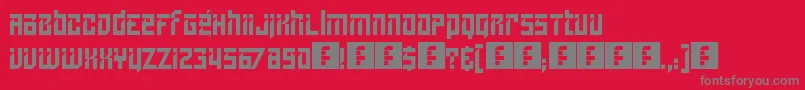 Lampoon Font – Gray Fonts on Red Background