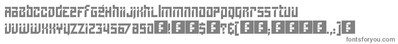 Lampoon-fontti – harmaat kirjasimet valkoisella taustalla