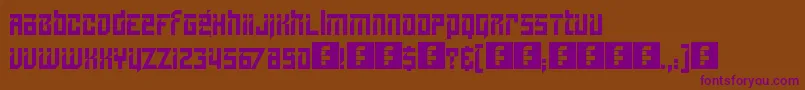 Lampoon Font – Purple Fonts on Brown Background