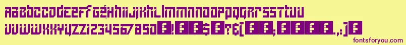 Lampoon Font – Purple Fonts on Yellow Background