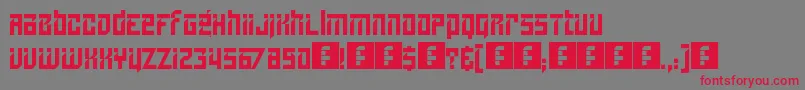 フォントLampoon – 赤い文字の灰色の背景