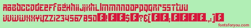 Lampoon Font – Red Fonts on Green Background