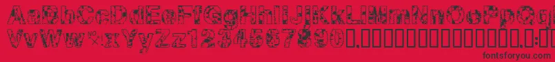 Asylum Font – Black Fonts on Red Background