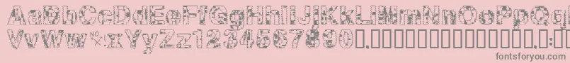 Asylum Font – Gray Fonts on Pink Background